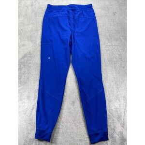 Barco One Scrub Jogger Pants Womens MT Royal Blue Stretch Tapered Leg Drawstring